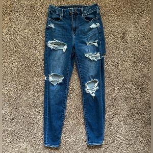 American eagle distressed stretch jeans